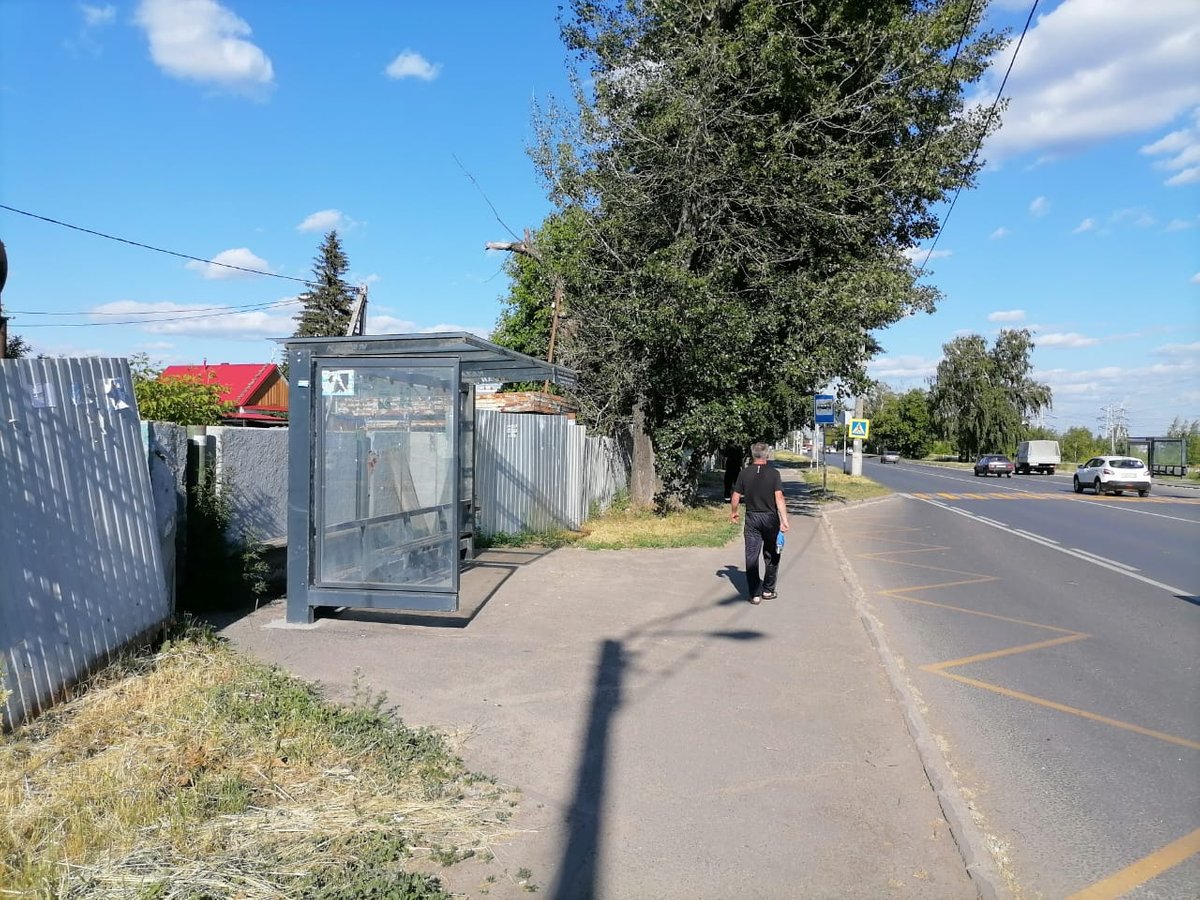 Фотография рекламного носителя, тип: Остановка 1.8x1.2, адрес: Тэцевская ул., ост. «Совхоз “Тепличный”», Казань, Республика Татарстан, Россия. Сторона В №1007053