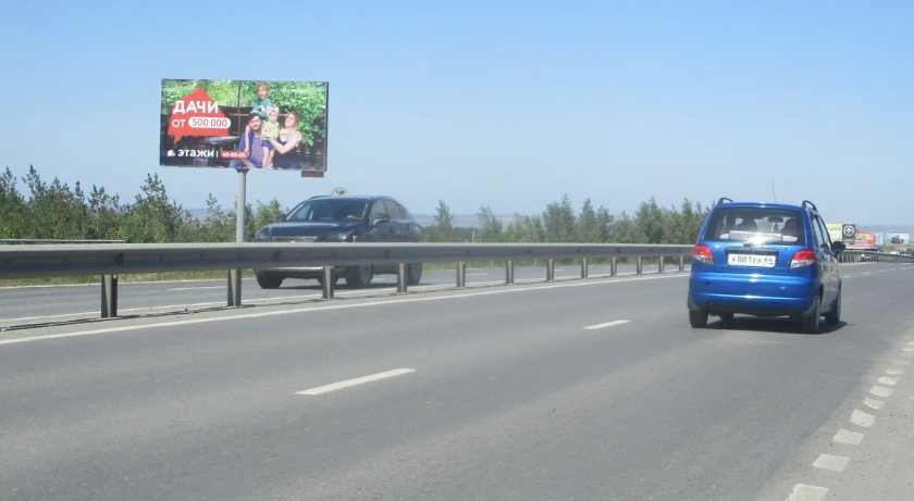 Фотография рекламного носителя, тип: Билборд 3x6, адрес: Вольский тракт, поворот на Зоринский пос., поз.1, Саратов, Саратовская область, Россия. Сторона Б №747593