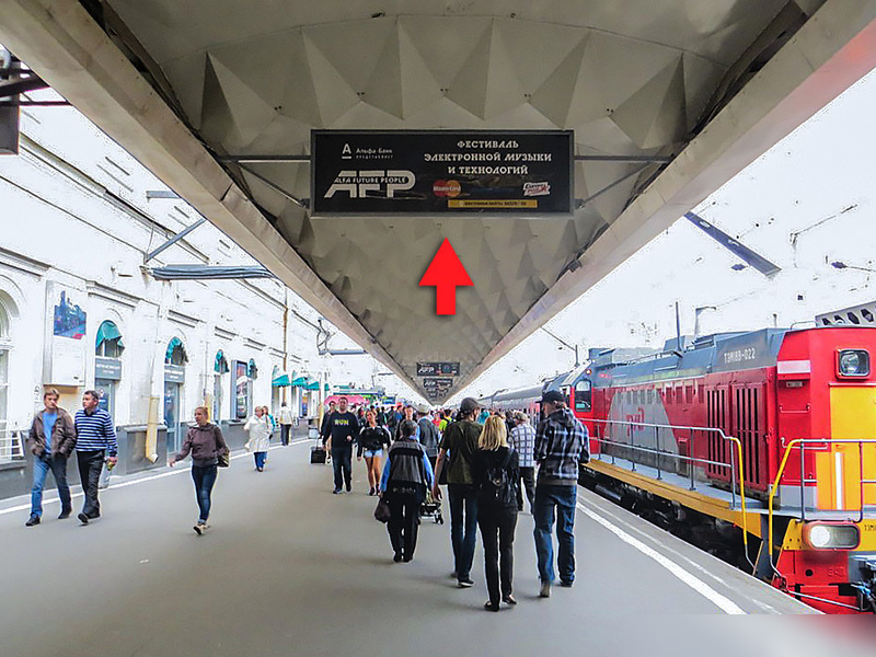 Фотография рекламного носителя, тип: Нестандартный ситиформат, адрес: Невский пр-т., д.85, платформа №5, поз.1, Санкт-Петербург, Россия. Сторона А №987348