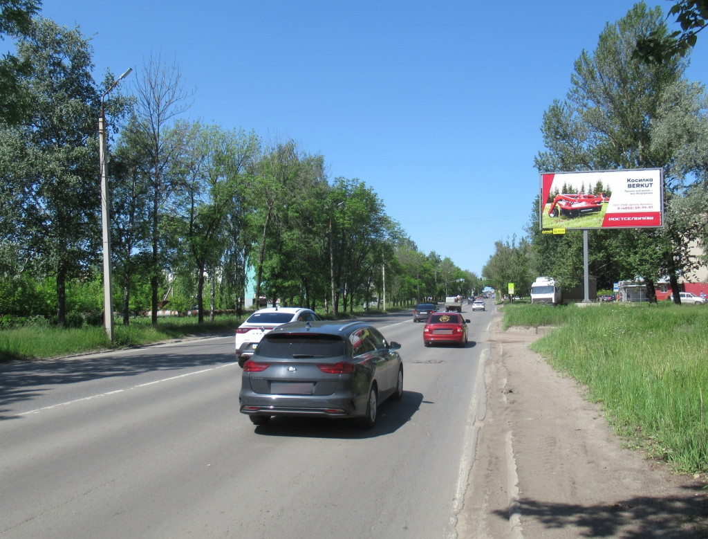 Фотография рекламного носителя, тип: Билборд 3x6, адрес: Калинина ул., 200м от Х с Ньютона ул., Ярославль, Ярославская область, Россия. Сторона А №1000614