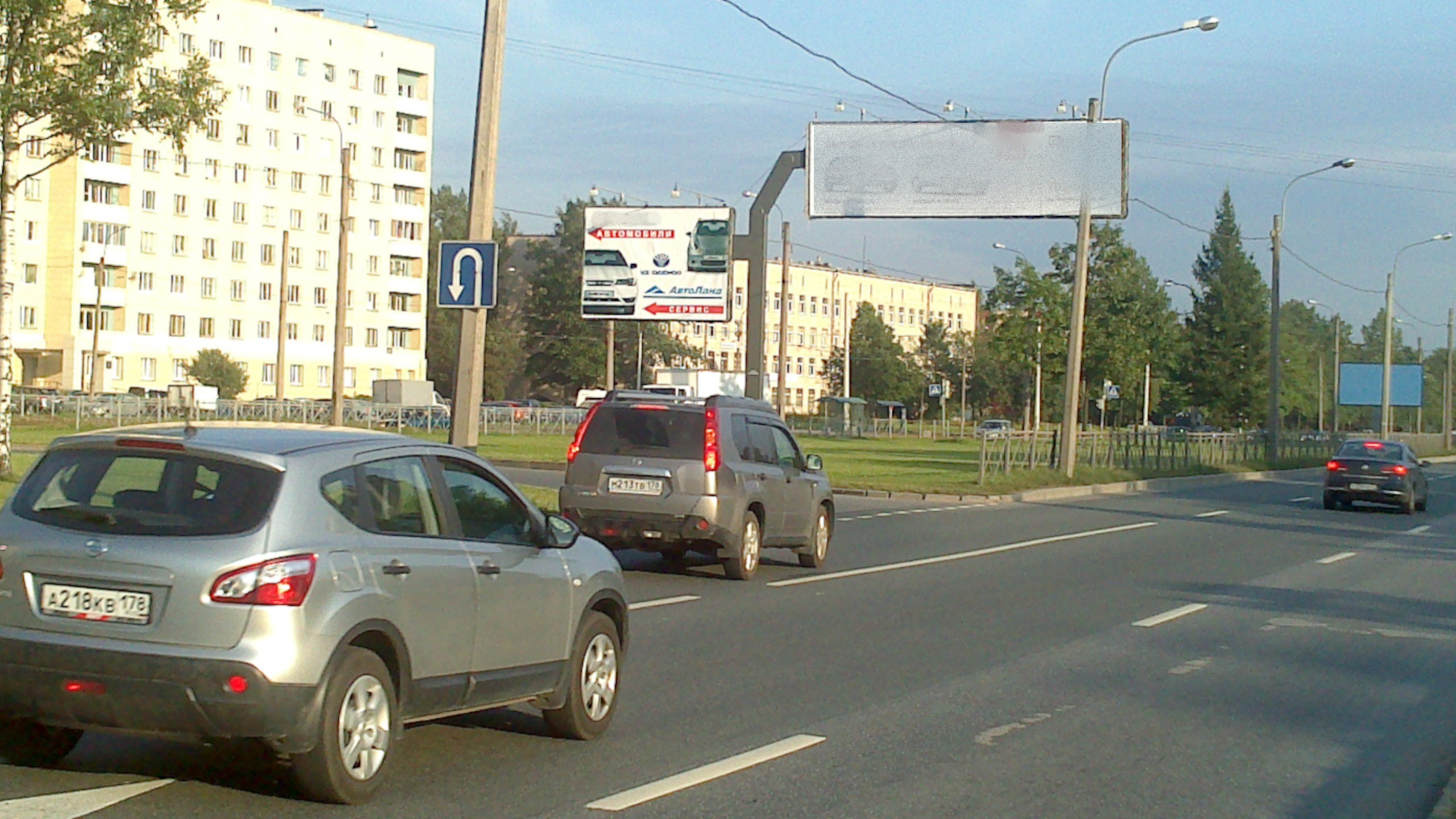 Фотография рекламного носителя, тип: Нестандартный билборд, адрес: Руставели ул., д.37 Х Карпинского ул., Санкт-Петербург, Россия. Сторона A2 №465933