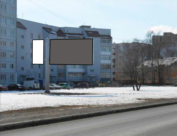 Фотография рекламного носителя, тип: Билборд 3x6, адрес: Горького ул. Х Гайдара ул., Калининград, Калининградская область, Россия. Сторона B2 №699453