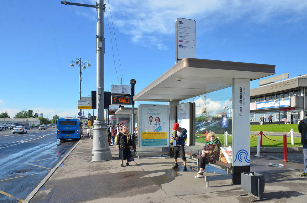 Фотография рекламного носителя, тип: Остановка 1.8x1.2, адрес: Мира пр-т., Москва, Россия. Сторона А №335013