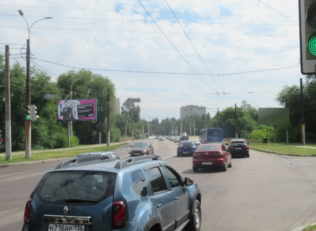 Фотография рекламного носителя, тип: Билборд 3x6, адрес: Южно-Моравская ул., съезд с путепровода, Воронеж, Воронежская область, Россия. Сторона Б №961238