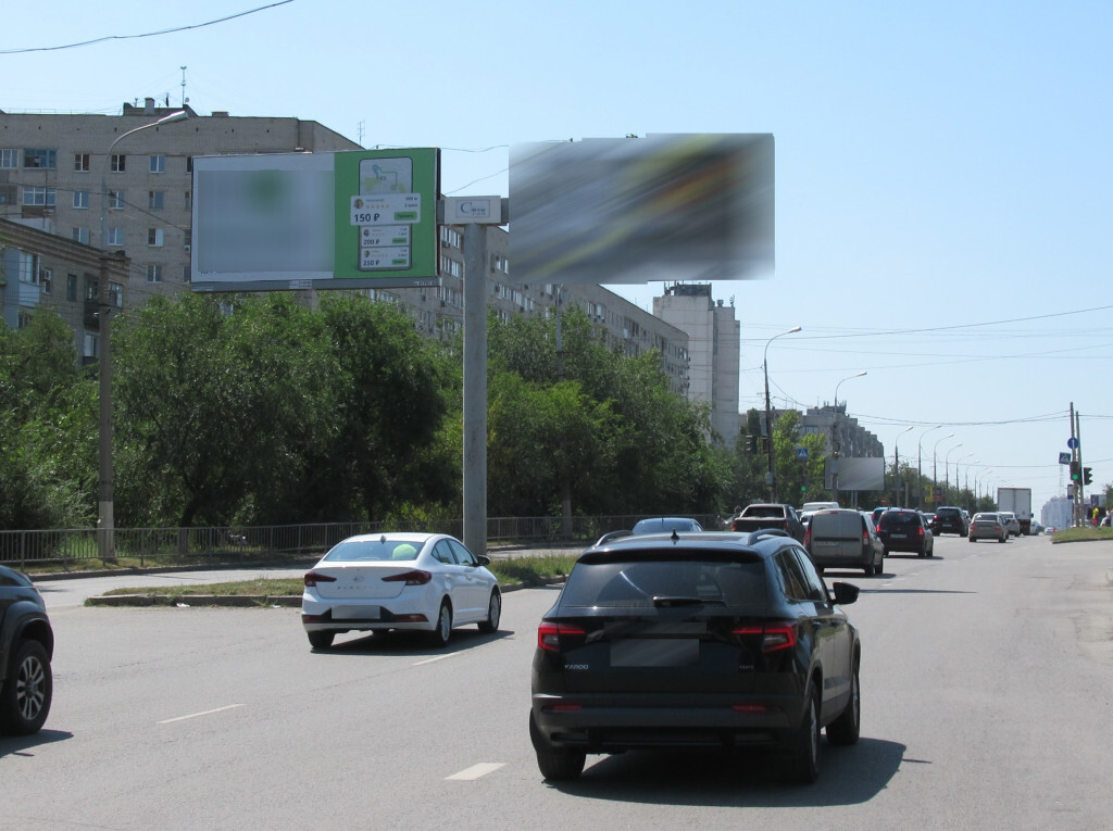 Фотография рекламного носителя, тип: Билборд 3x6, адрес: Еременко ул., д.74 Х Металлургов ул., Волгоград, Волгоградская область, Россия. Сторона A1 №1000545