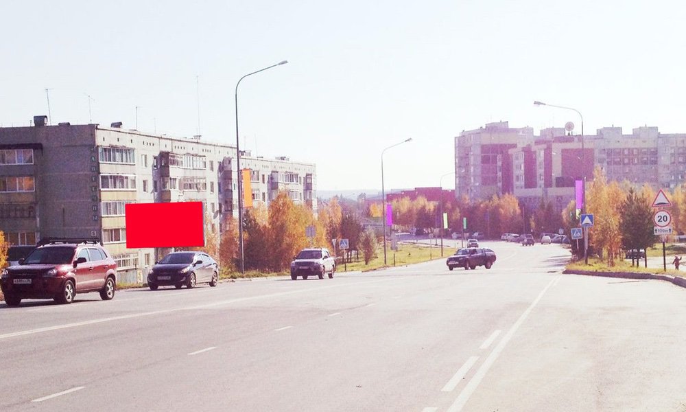 Фотография рекламного носителя, тип: Билборд 3x6, адрес: Московская ул., д.5, поз.1, Нягань, Ханты-Мансийский автономный округ – Югра, Россия. Сторона Б №676080
