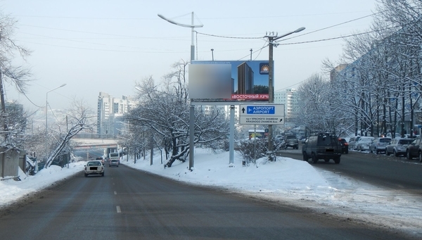 Фотография рекламного носителя, тип: Билборд 3x6, адрес: Некрасовская ул., д.47а, Владивосток, Приморский край, Россия. Сторона А1 №774831