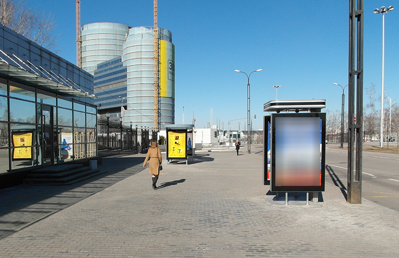 Фотография рекламного носителя, тип: Ситиформат 1.8x1.2, адрес: Строителей ул., д.1, Красногорск, Московская область, Россия. Сторона Б1 №535433