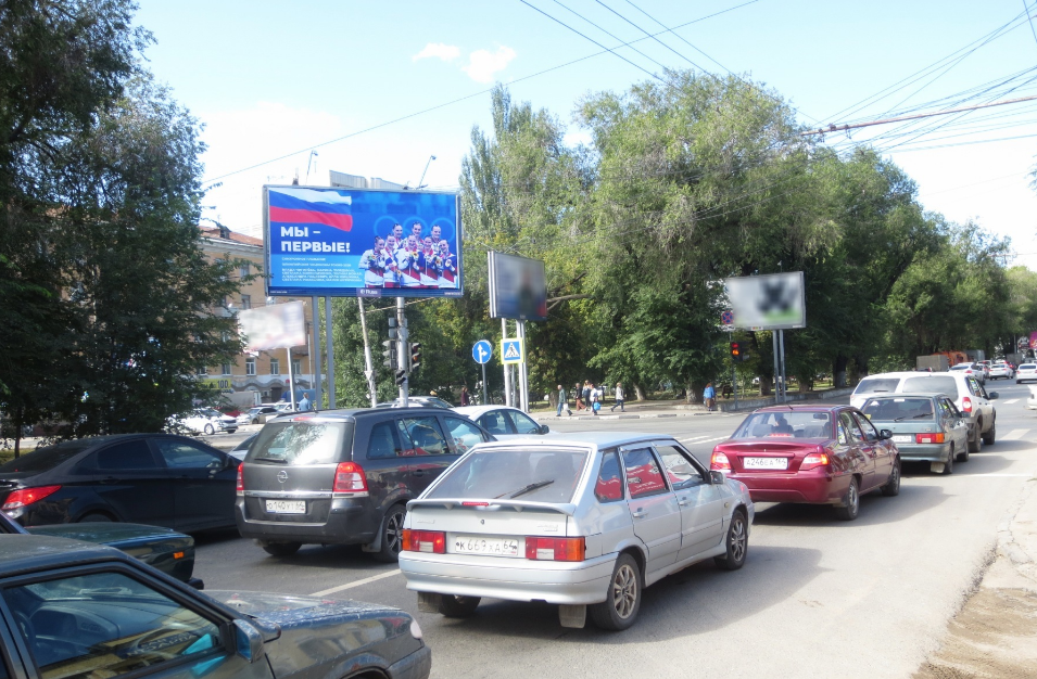 Фотография рекламного носителя, тип: Билборд 3x6, адрес: Университетская ул. Х Большая Горная ул., рынок Привоз, поз.2, Саратов, Саратовская область, Россия. Сторона Б №327271