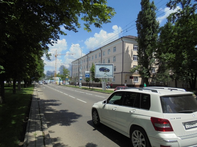 Фотография рекламного носителя, тип: Ситиборд 2.7x3.7, адрес: Красная ул., д.188 Х Одесская ул., Краснодар, Краснодарский край, Россия. Сторона А1-A5 №492645