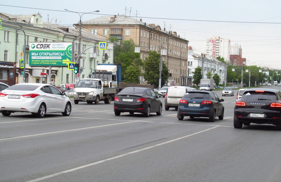 Фотография рекламного носителя, тип: Билборд 3x6, адрес: Доватора ул. Х Шаумяна ул., Челябинск, Челябинская область, Россия. Сторона В №553242
