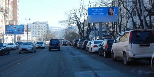 Фотография рекламного носителя, тип: Билборд 3x6, адрес: Океанский пр-т., д.90/123б, Владивосток, Приморский край, Россия. Сторона А №767256