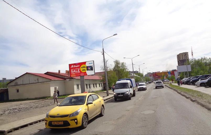 Фотография рекламного носителя, тип: Билборд 3x6, адрес: Нагорная ул., д.3, Архангельск, Архангельская область, Россия. Сторона Б №819715