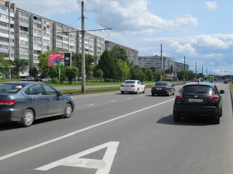 Фотография рекламного носителя, тип: Билборд 3x6, адрес: Победы пр-т., д.163, Череповец, Вологодская область, Россия. Сторона Б №491176