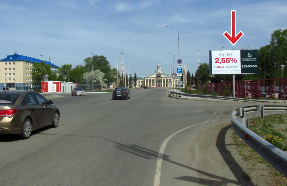 Фотография рекламного носителя, тип: Билборд 3x6, адрес: Из Аэропорта а/д., 100м от Привокзальной пл., Челябинск, Челябинская область, Россия. Сторона А №553243