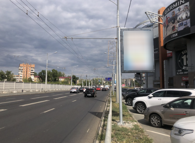 Фотография рекламного носителя, тип: Панель-кронштейн, адрес: Московское ш., д.17, поз.1, Самара, Самарская область, Россия. Сторона А №1080197