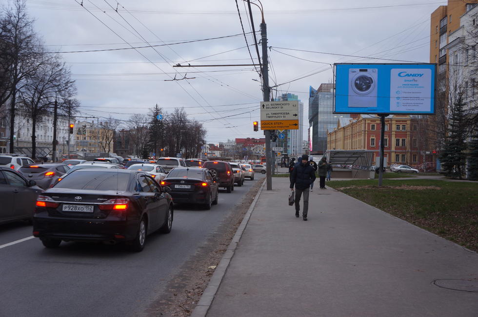 Фотография рекламного носителя, тип: Билборд 3x6, адрес: Гагарина пр-т., д.6 Х Тимирязева ул., Нижний Новгород, Нижегородская область, Россия. Сторона A1-А10 №993184