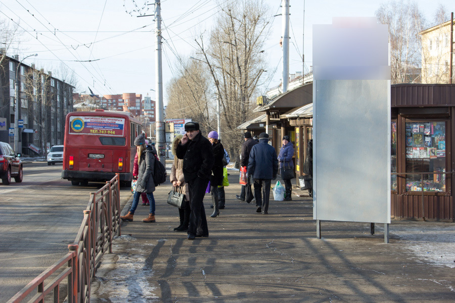 Фотография рекламного носителя, тип: Нестандартный ситиформат, адрес: Советская ул., ООТ Завод 403 ГА, поз.2, Иркутск, Иркутская область, Россия. Сторона А №509380