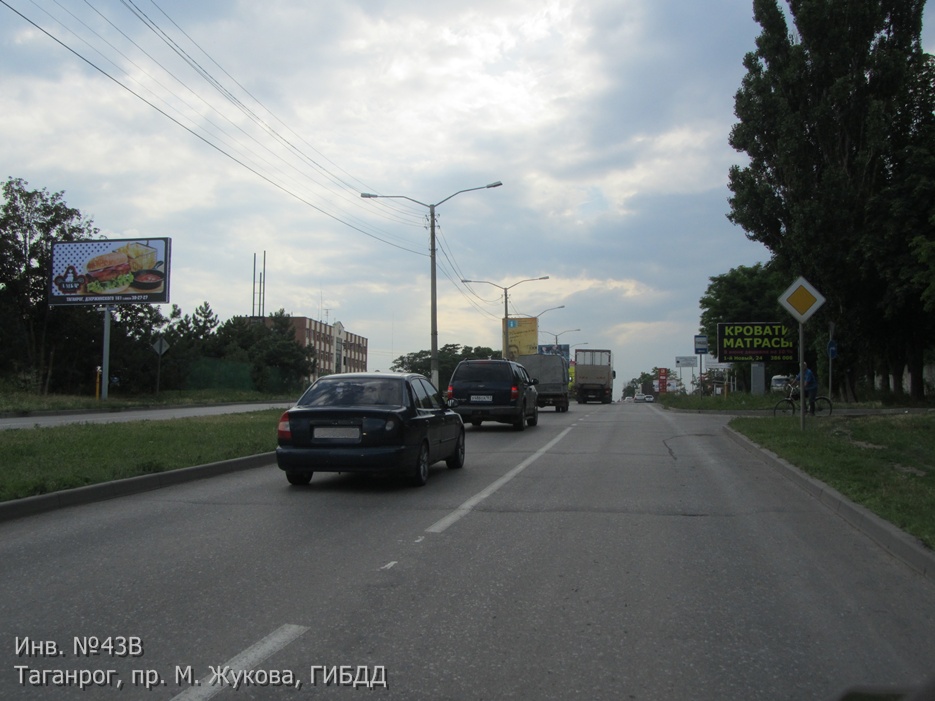 Фотография рекламного носителя, тип: Билборд 3x6, адрес: М. Жукова ул., район ГИБДД, Таганрог, Ростовская область, Россия. Сторона B №1376726