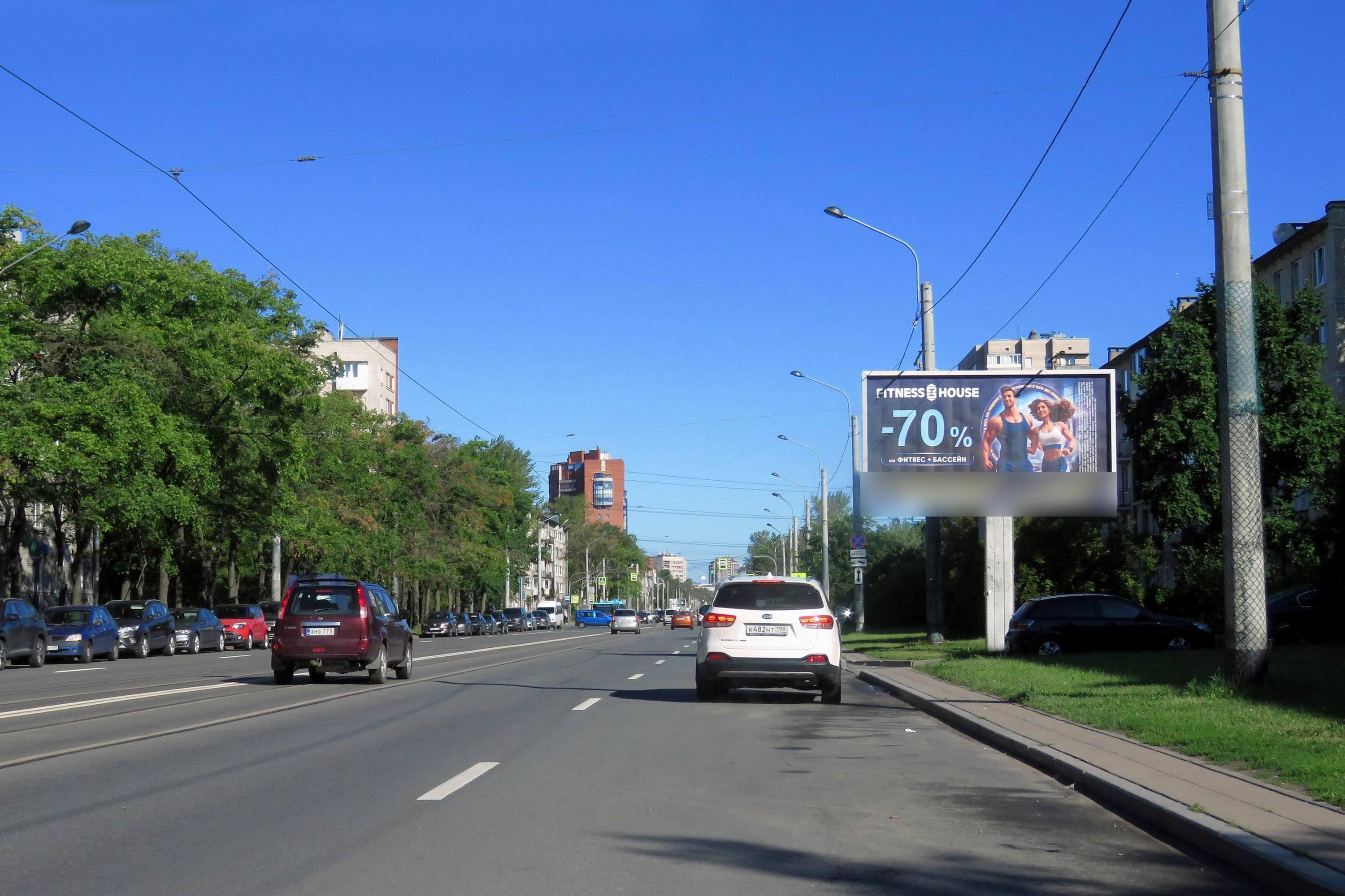 Фотография рекламного носителя, тип: Билборд 3x6, адрес: Ленсовета ул., д.74, Санкт-Петербург, Россия. Сторона А №673232