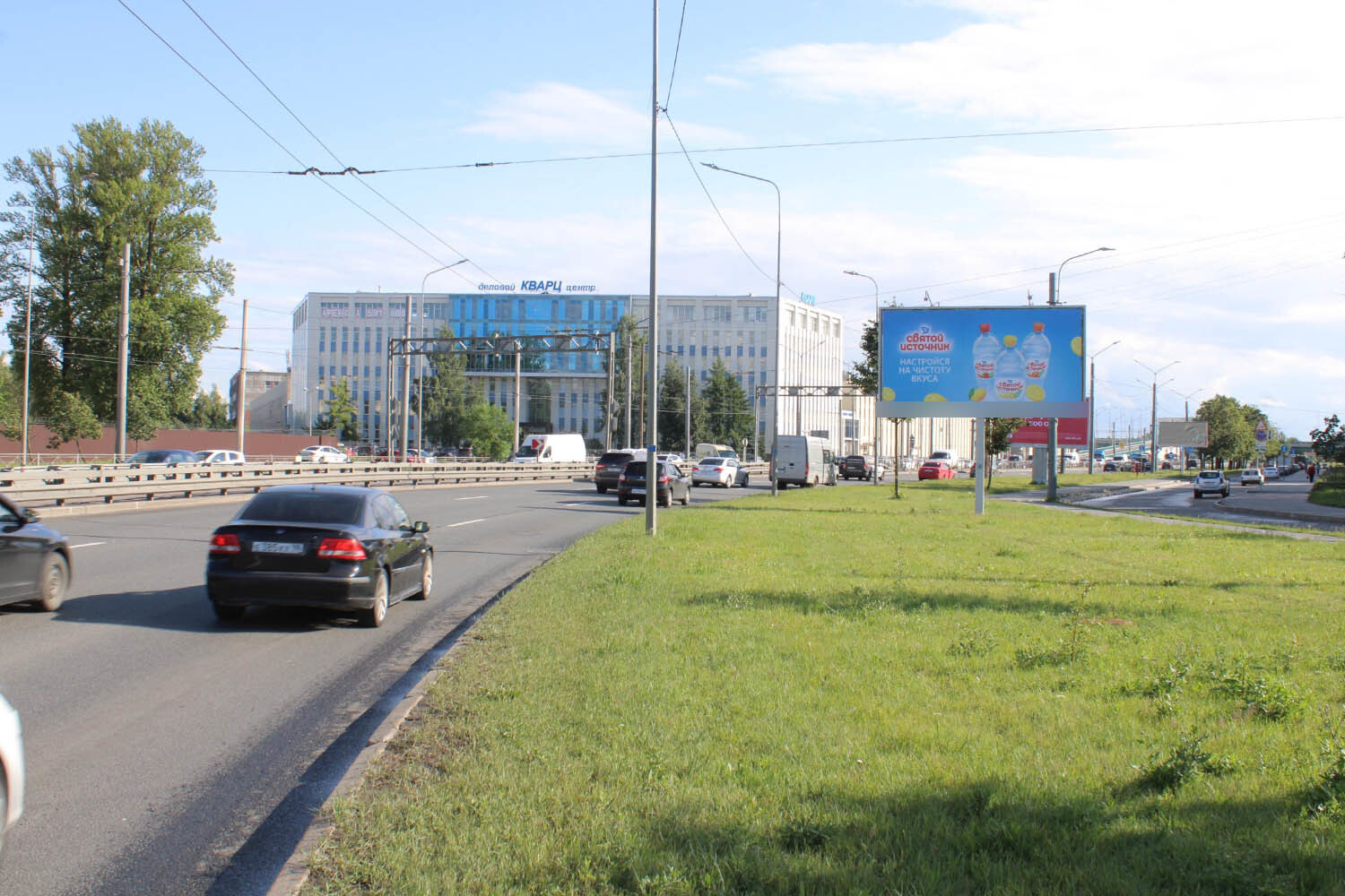 Фотография рекламного носителя, тип: Билборд 3x6, адрес: Руставели пр-т., д.2 Х Пискаревский пр-т., Санкт-Петербург, Россия. Сторона А №120800