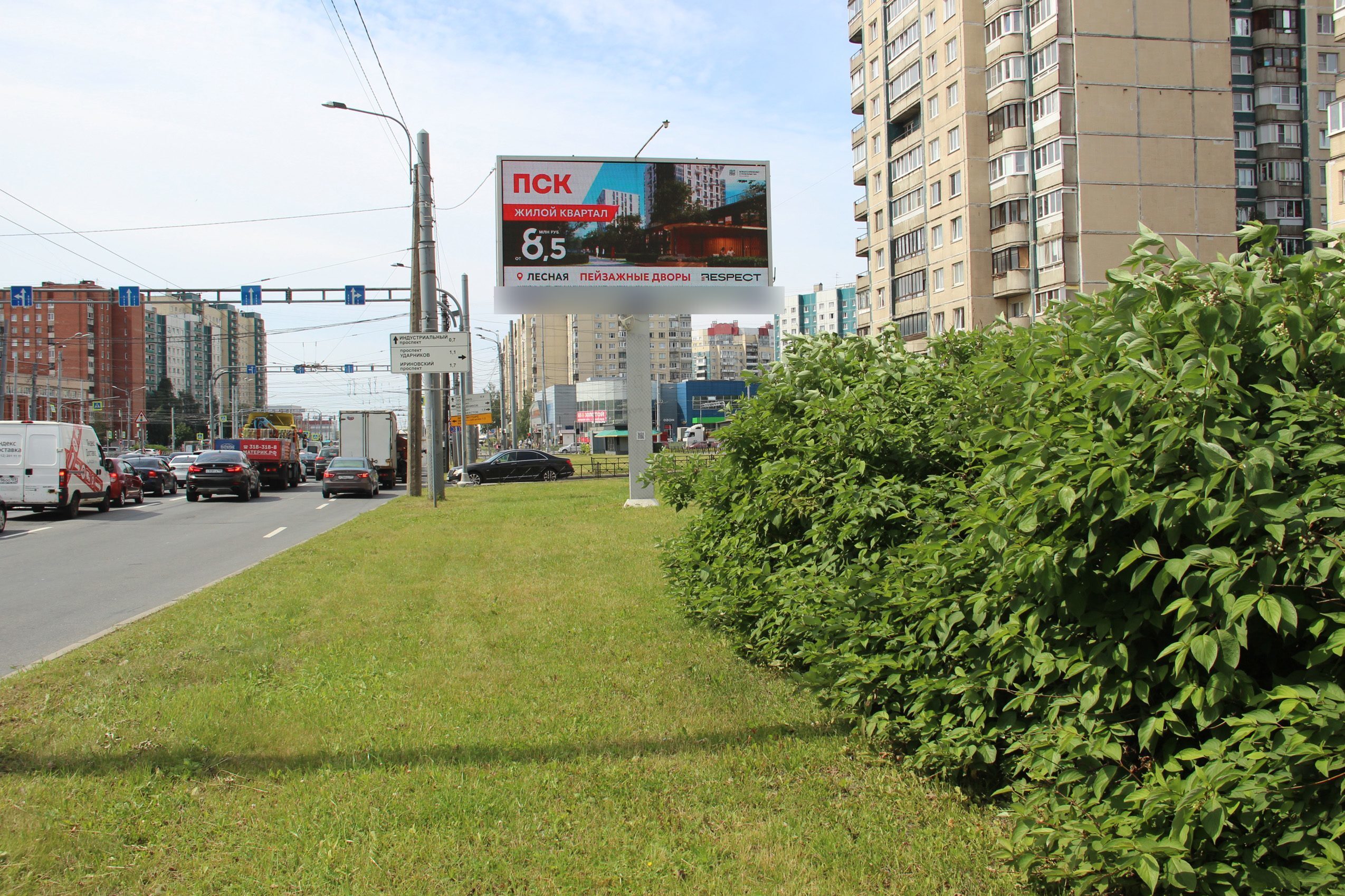 Фотография рекламного носителя, тип: Билборд 3x6, адрес: Косыгина пр-т., д.28 Х Наставников пр-т., Санкт-Петербург, Россия. Сторона А1 №719400
