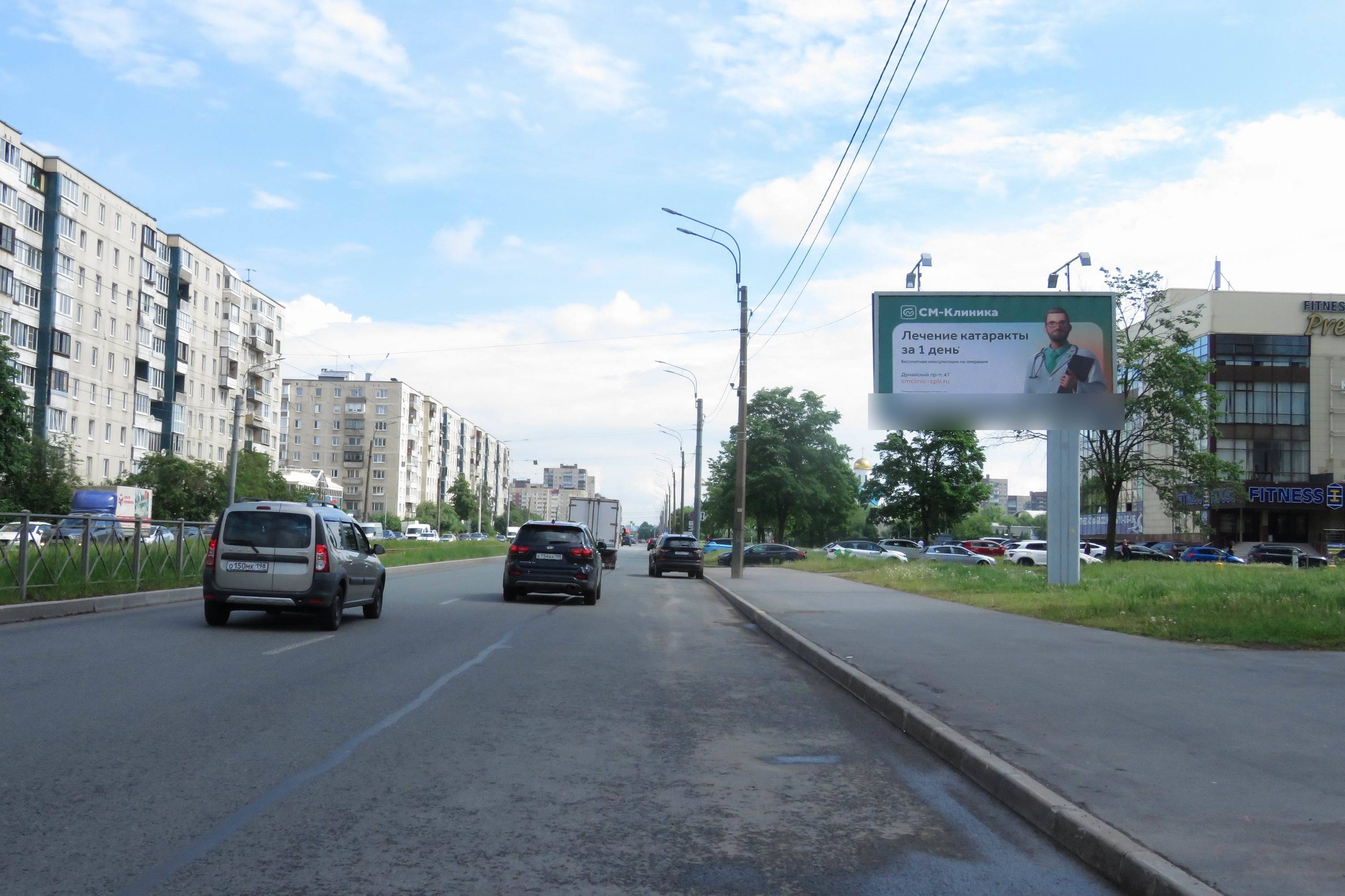 Фотография рекламного носителя, тип: Билборд 3x6, адрес: Ярослава Гашека ул. Х Будапештская ул., Санкт-Петербург, Россия. Сторона А №106749