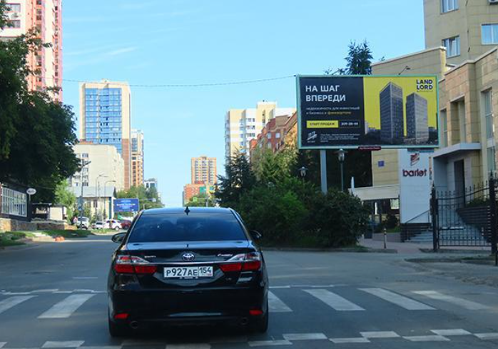 Фотография рекламного носителя, тип: Билборд 3x6, адрес: Семьи Шамшиных ул., д.24 Х Депутатская ул., Новосибирск, Новосибирская область, Россия. Сторона А №193875