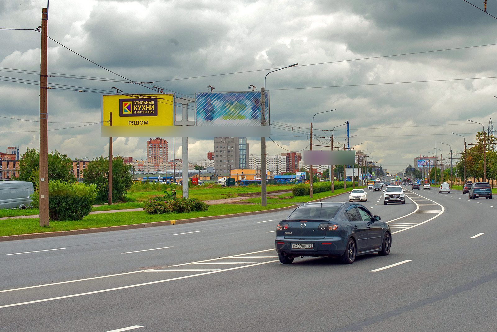 Фотография рекламного носителя, тип: Билборд 3x6, адрес: Маршала Жукова пр-т., д.5 Х Кронштадтская ул., Санкт-Петербург, Россия. Сторона В2 №164844