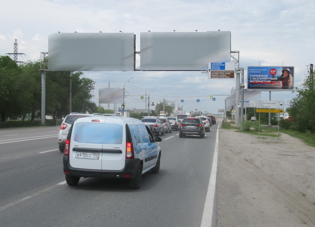 Фотография рекламного носителя, тип: Билборд 3x6, адрес: Историческая ул., д.164 Х Домостроителей ул., Волгоград, Волгоградская область, Россия. Сторона А №111270