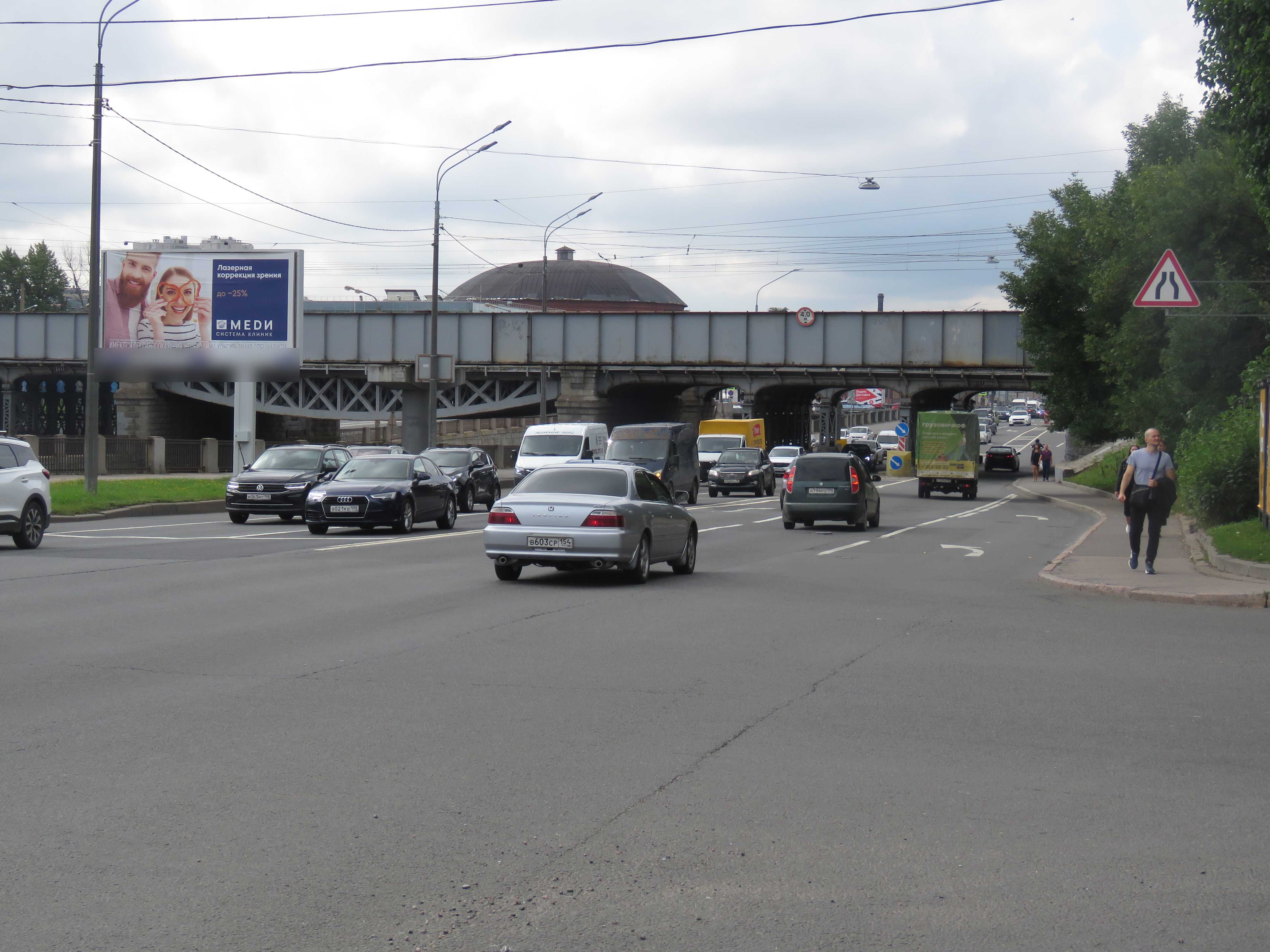 Фотография рекламного носителя, тип: Билборд 3x6, адрес: Обводного канала наб., д.97 X Подъездной пер., Санкт-Петербург, Россия. Сторона Б №106226