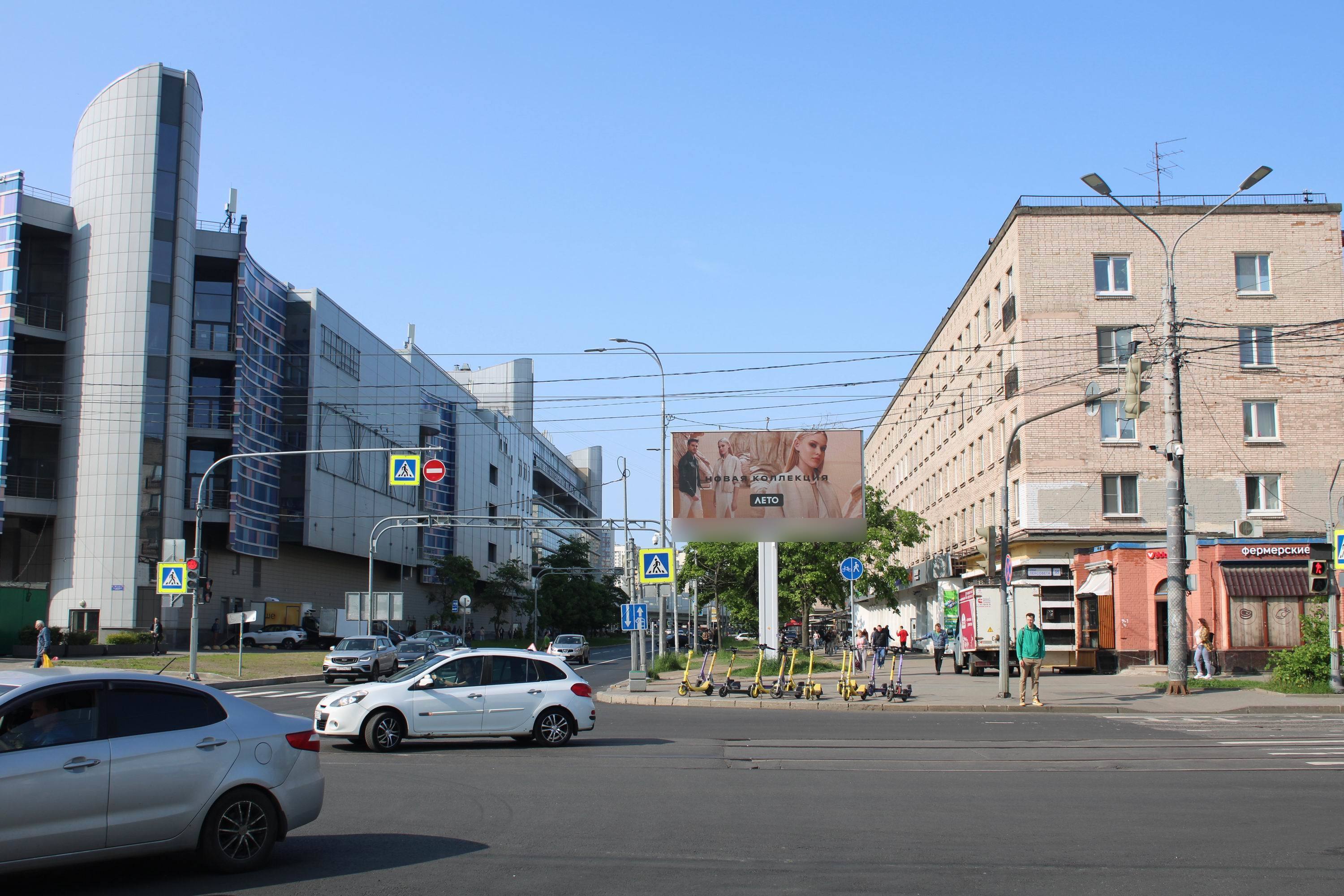 Фотография рекламного носителя, тип: Билборд 3x6, адрес: Звездная ул., д.6 Х Ленсовета ул., Санкт-Петербург, Россия. Сторона А1 №119055