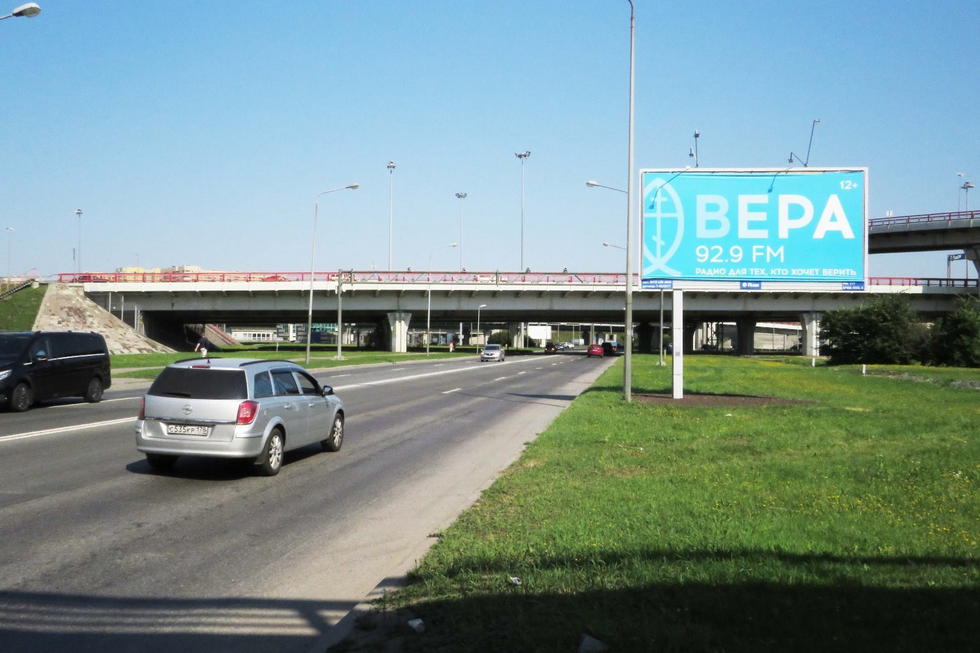 Фотография рекламного носителя, тип: Билборд 3x6, адрес: Стартовая ул., до КАД 100м, Санкт-Петербург, Россия. Сторона А №121144