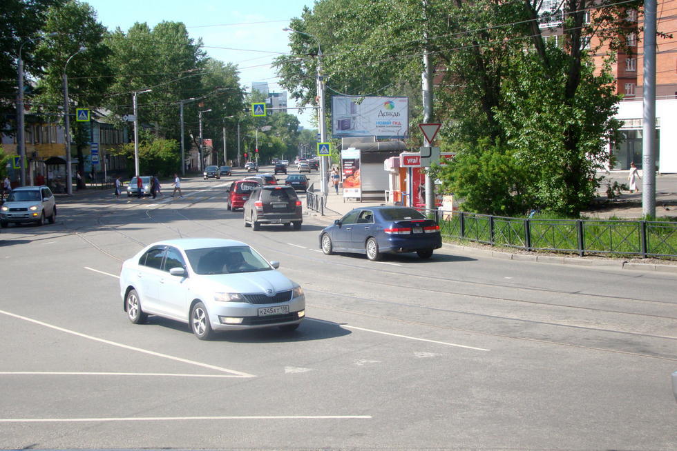 Фотография рекламного носителя, тип: Билборд 3x6, адрес: Депутатская ул. Х Волжская ул., Иркутск, Иркутская область, Россия. Сторона А №155161