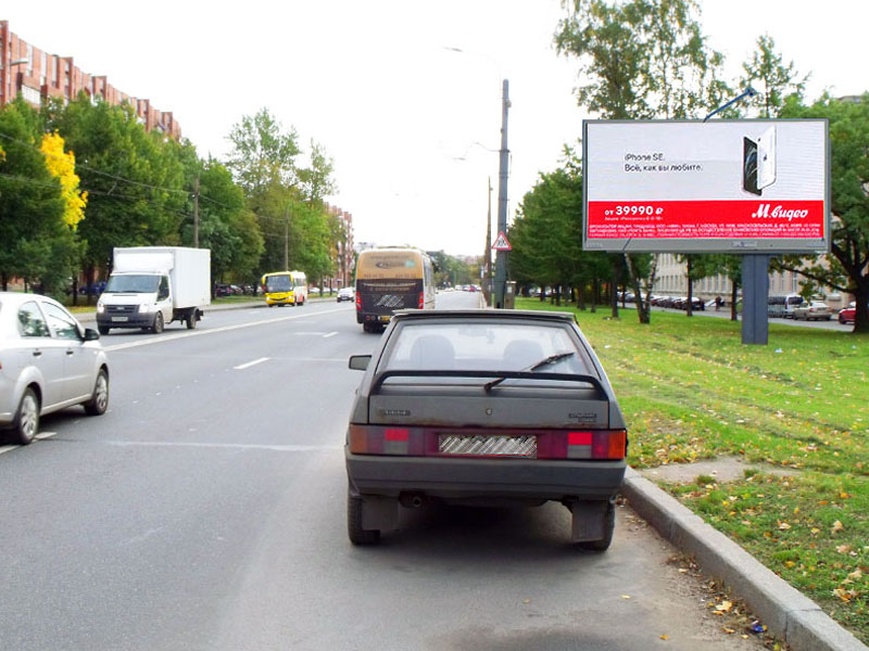 Фотография рекламного носителя, тип: Билборд 3x6, адрес: Тореза пр-т., д.46, Санкт-Петербург, Россия. Сторона А1-А10 №164409