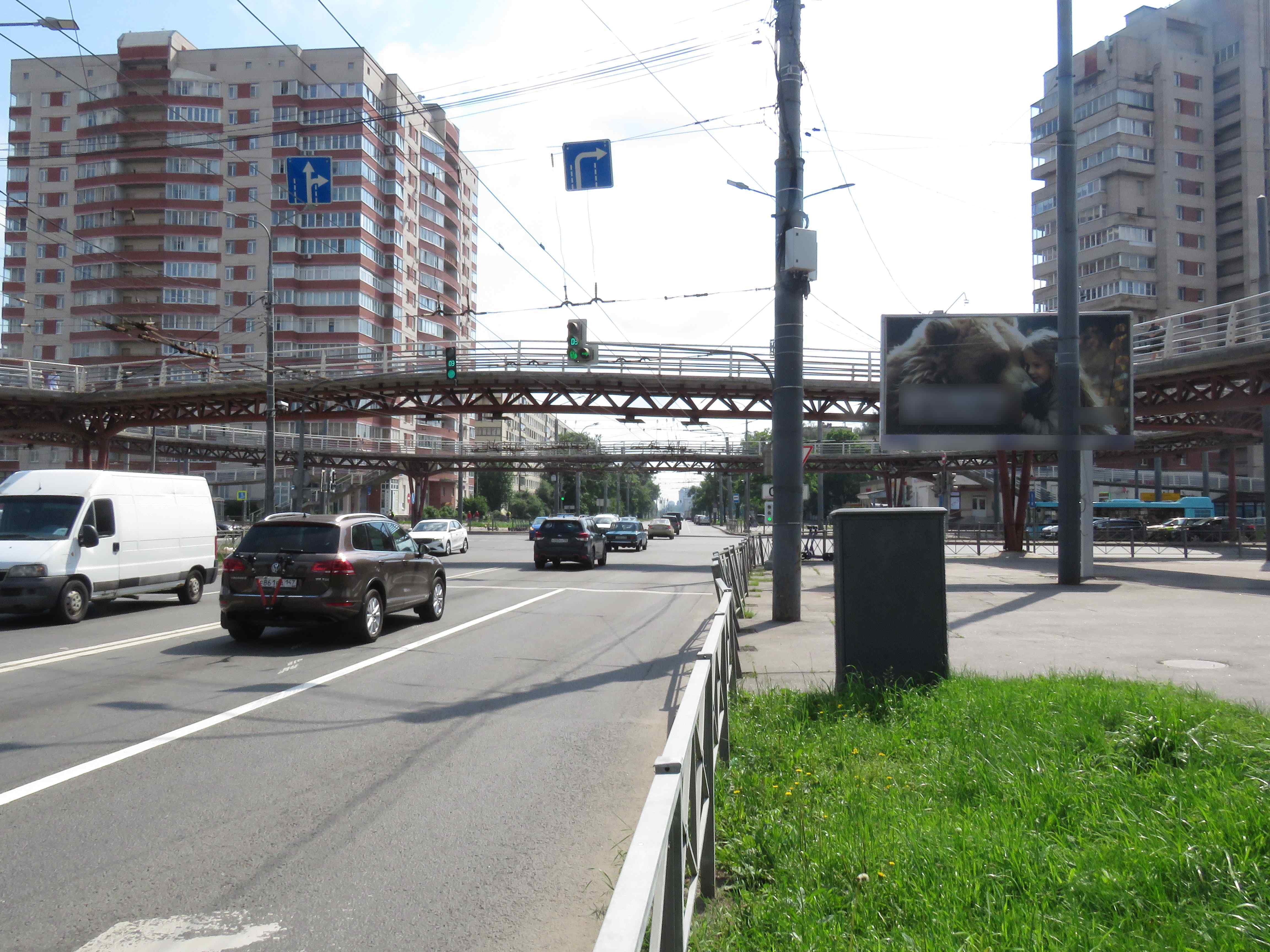 Фотография рекламного носителя, тип: Билборд 3x6, адрес: Будапештская ул., д.41 X Славы пр-т., Санкт-Петербург, Россия. Сторона А №774375