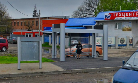 Фотография рекламного носителя, тип: Остановка 1.8x1.2, адрес: Лизы Чайкиной ул., д.23, Краснодар, Краснодарский край, Россия. Сторона А2 №597598