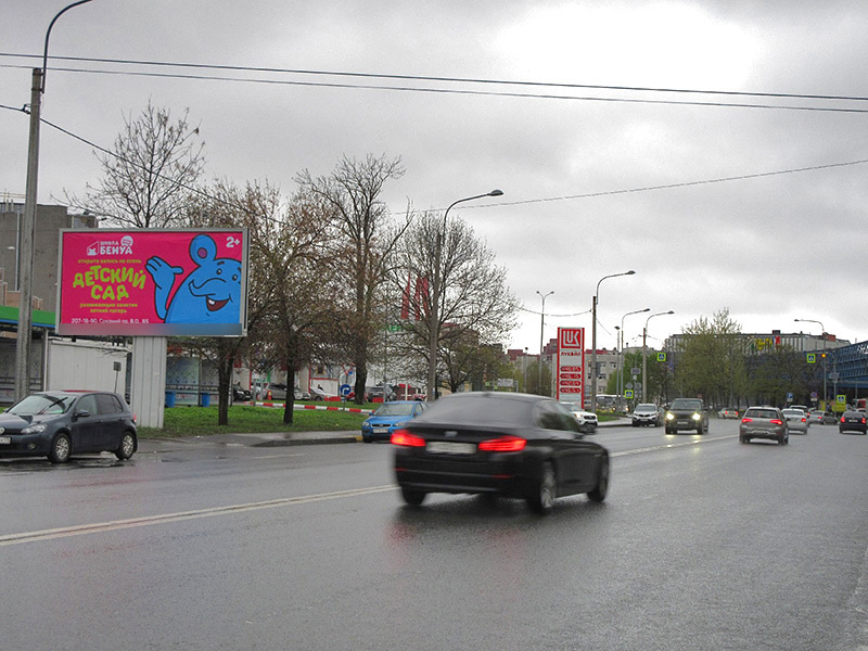 Фотография рекламного носителя, тип: Билборд 3x6, адрес: Уральская ул., д.18, Санкт-Петербург, Россия. Сторона B №169522