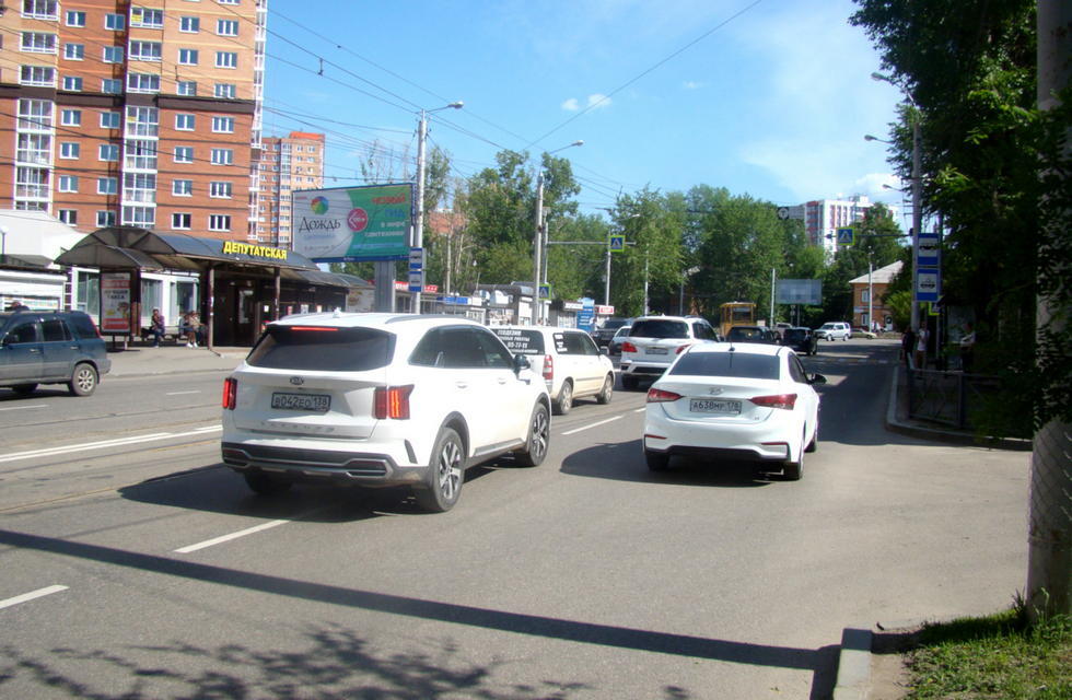 Фотография рекламного носителя, тип: Билборд 3x6, адрес: Депутатская ул. Х Волжская ул., Иркутск, Иркутская область, Россия. Сторона Б №155162