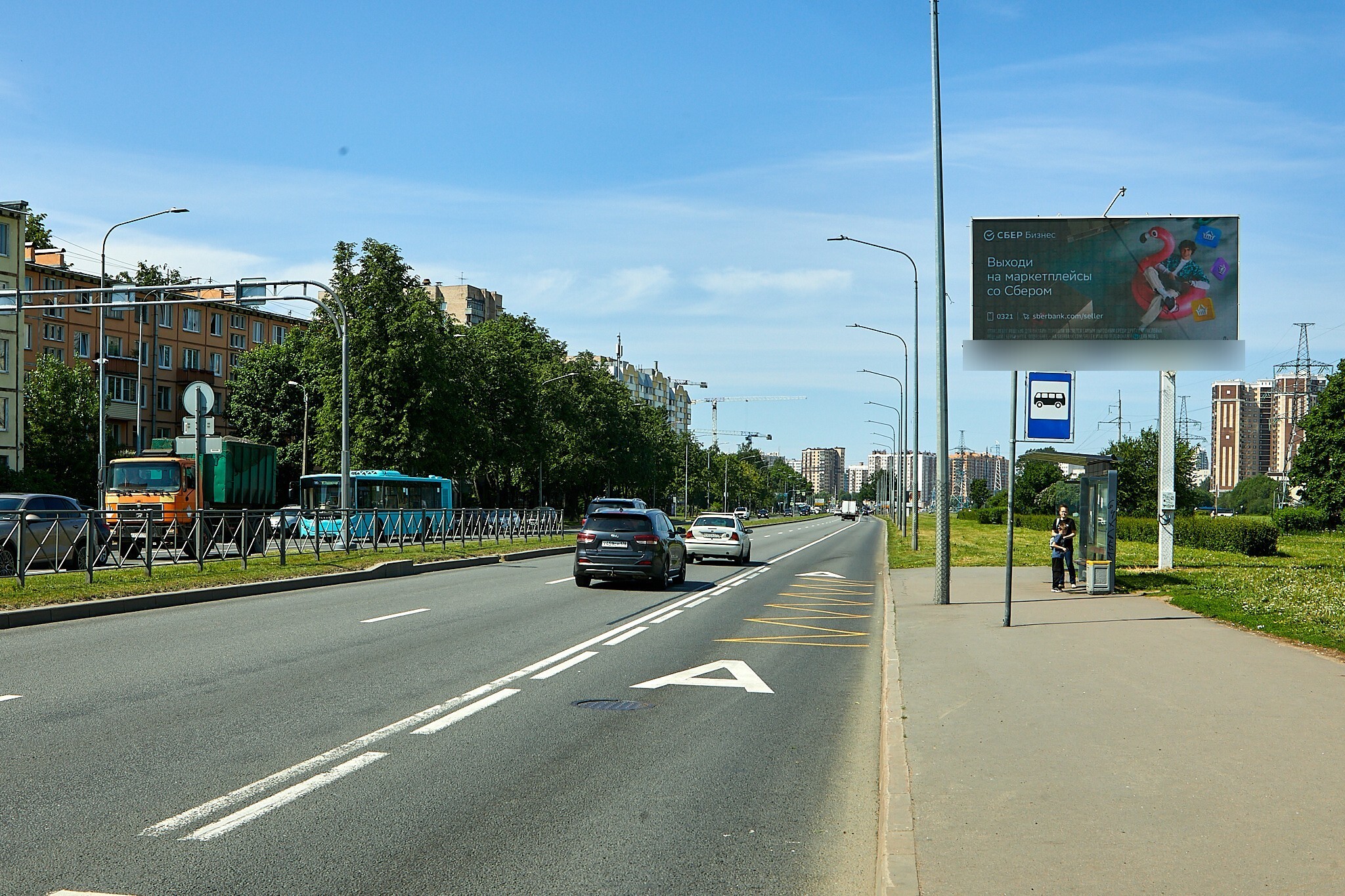 Фотография рекламного носителя, тип: Билборд 3x6, адрес: Маршала Блюхера пр-т., д.35, Санкт-Петербург, Россия. Сторона А1 №719297