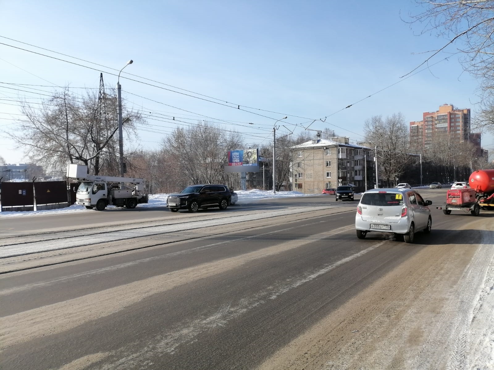 Фотография рекламного носителя, тип: Билборд 3x6, адрес: Депутатская ул. Х Станиславского ул., Иркутск, Иркутская область, Россия. Сторона Б №155164