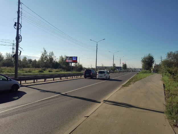 Фотография рекламного носителя, тип: Билборд 3x6, адрес: Трактовая ул., поз.1, Иркутск, Иркутская область, Россия. Сторона Б №85354