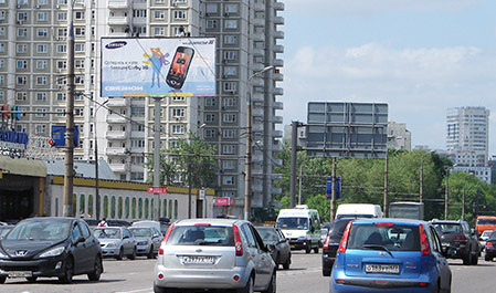 Фотография рекламного носителя, тип: Билборд 3x6, адрес: Менжинского ул., д.25, Москва, Россия. Сторона Б №53176