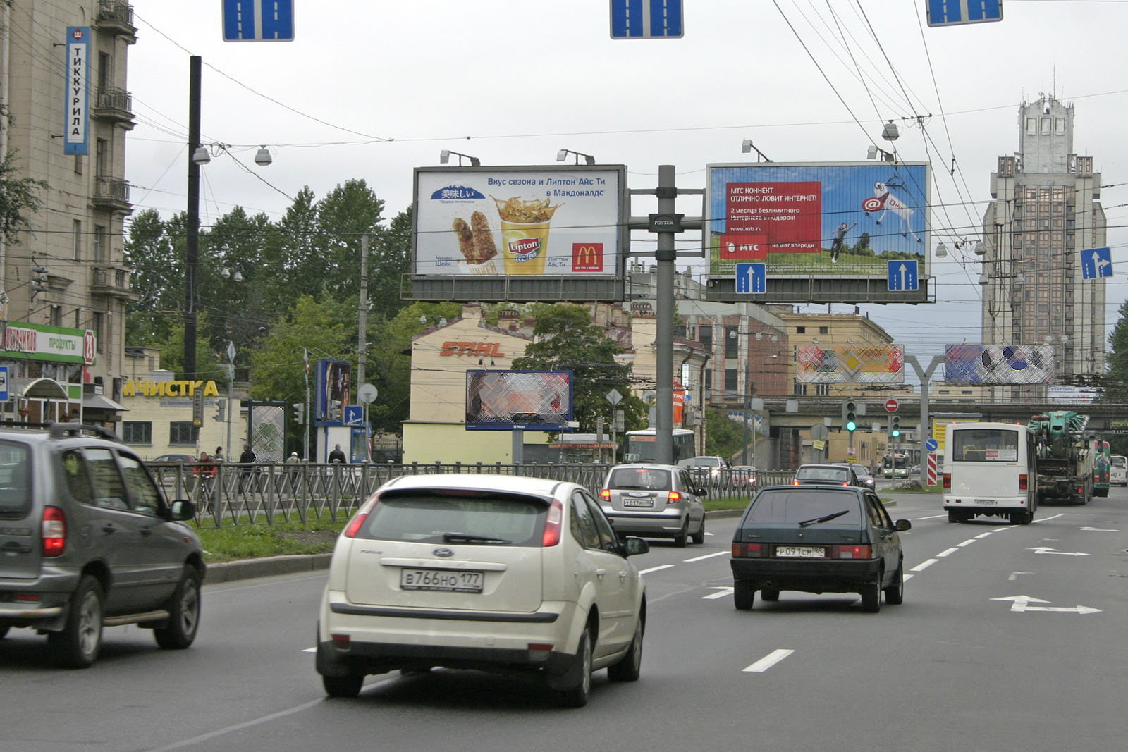 Фотография рекламного носителя, тип: Билборд 3x6, адрес: Кантемировская ул. Х Лесной пр-т., ст. м. "Лесная", Санкт-Петербург, Россия. Сторона A1 №105965