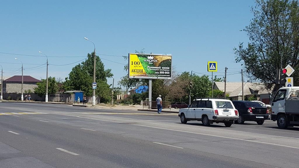 Фотография рекламного носителя, тип: Билборд 3x6, адрес: Институтская ул. Х Прямая ул., светофор, Волгоград, Волгоградская область, Россия. Сторона А №83081