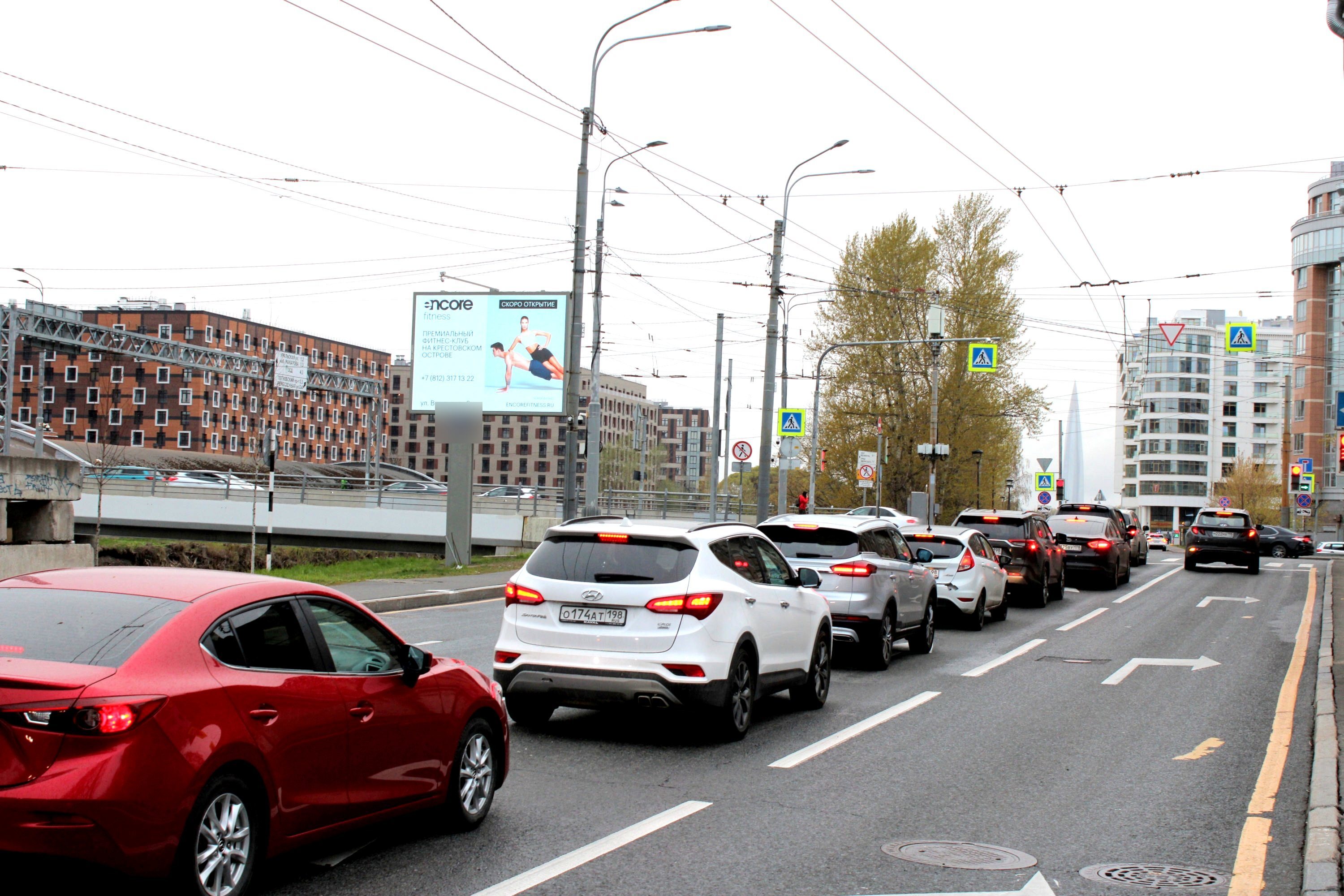 Фотография рекламного носителя, тип: Ситиборд 2.7x3.7, адрес: Ждановская ул., д.41, Санкт-Петербург, Россия. Сторона Б1 №724971