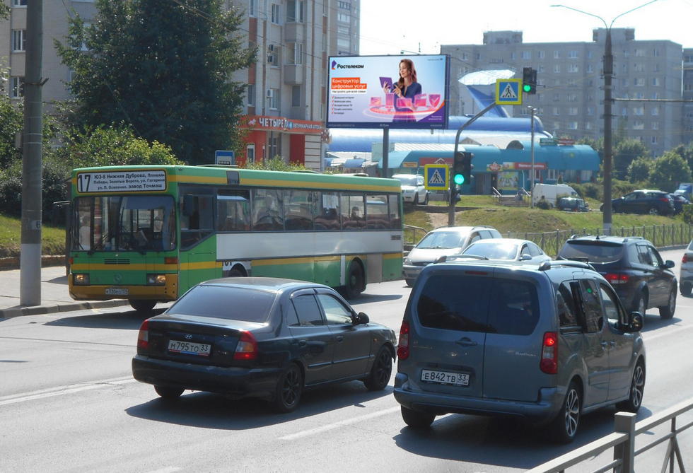 Фотография рекламного носителя, тип: Билборд 3x6, адрес: Верхняя Дуброва ул., д.31, Владимир, Владимирская область, Россия. Сторона Б1 №154187