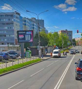 Фотография рекламного носителя, тип: Ситиборд 2.7x3.7, адрес: Советская ул., ТЦ Курс, Видное, Московская область, Россия. Сторона В1-В5 №1375761