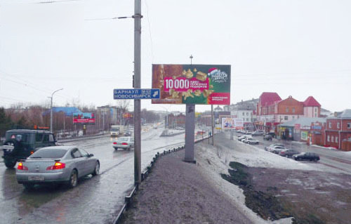 Фотография рекламного носителя, тип: Билборд 3x6, адрес: Коммунарский пер., д.8, Бийск, Алтайский край, Россия. Сторона А №708407