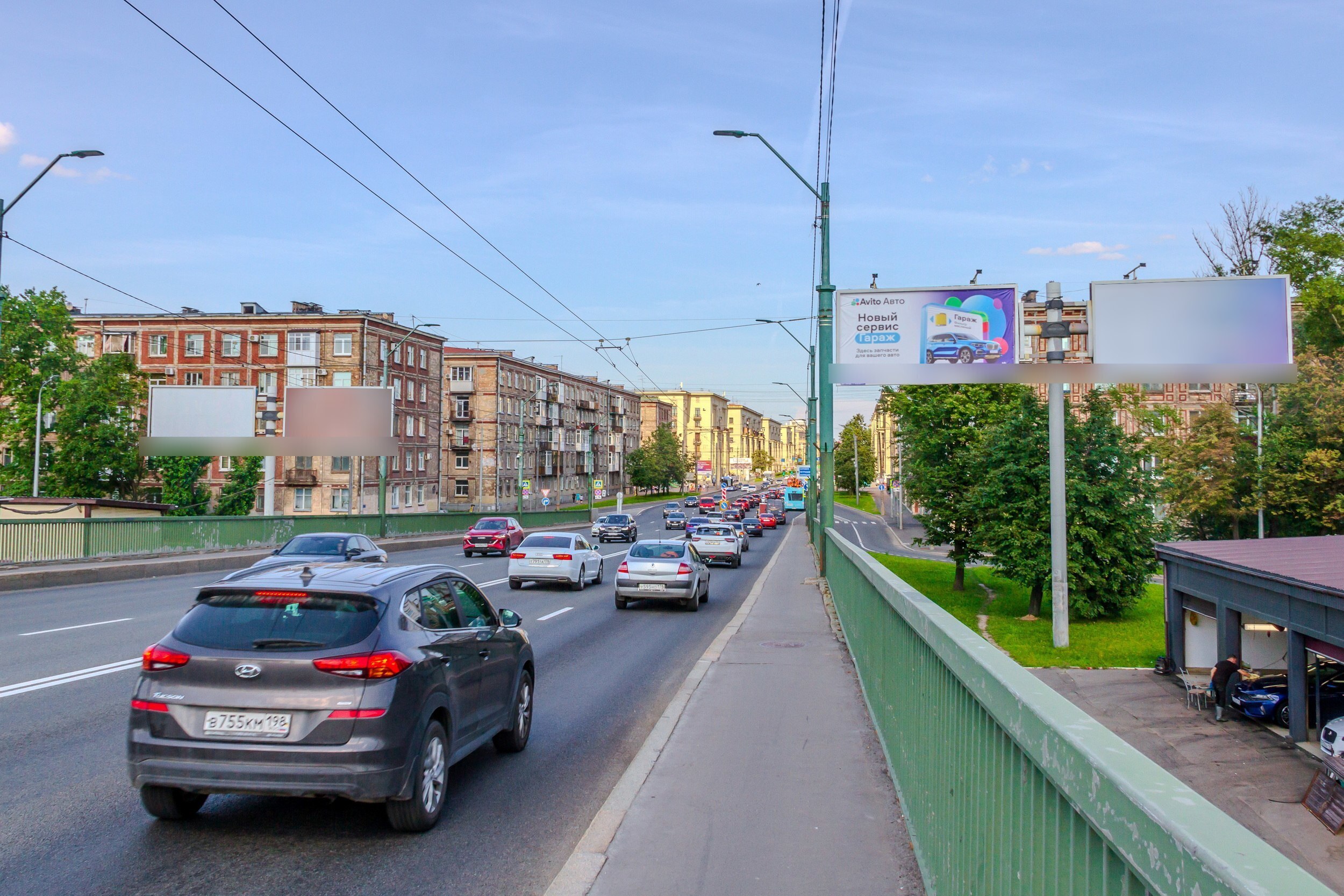 Фотография рекламного носителя, тип: Билборд 3x6, адрес: Ивановская ул., съезд с виадука, Санкт-Петербург, Россия. Сторона А1 №105702